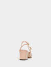 wide chunky heel mary janes with square toe, slingback and cross over strap from iblues rear view