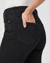 black high rise cropped jeans