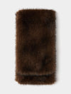 chocolate brown faux fur scarf