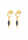 drop earrings with blue lapis stone