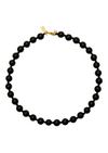 black beaded choker with lobster clasp 