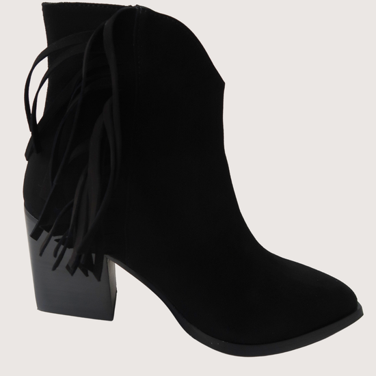 Black suede boots