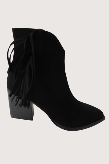 Black suede boots