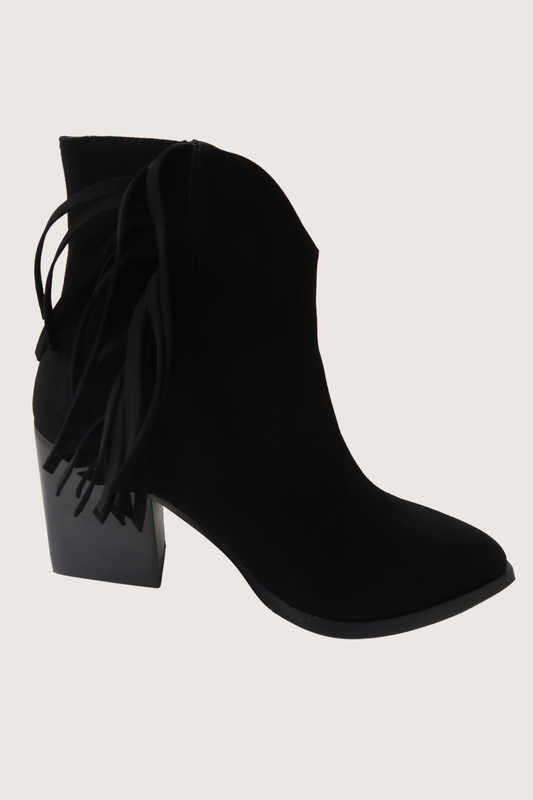 Black suede boots