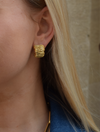 Textured Nugget Earrings Gold