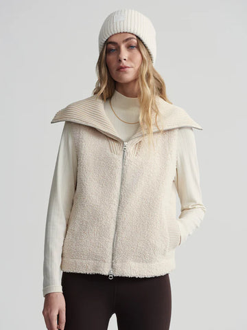 sherpa boucle cream gilet