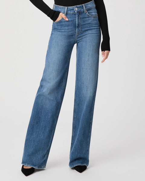 blue wide leg jeans