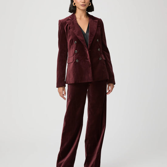 Oxblood velvet suit