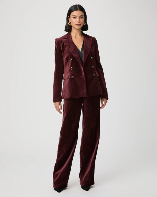 Oxblood velvet suit