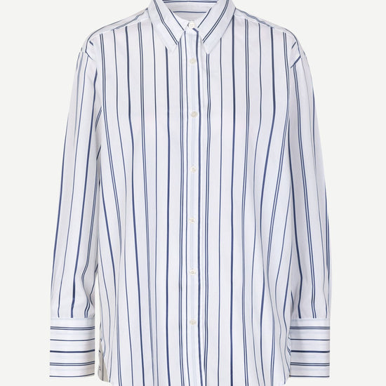 Front view Salovas Shirt True Navy Stripe 