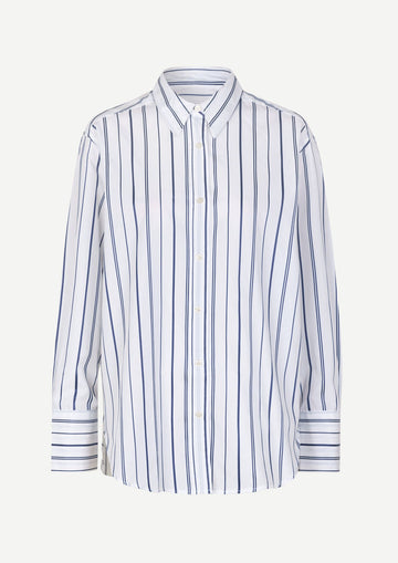 Front view Salovas Shirt True Navy Stripe 