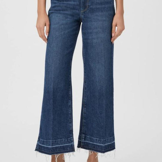 Anessa cropped jeans with distressed hem front view