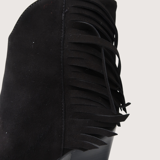 Black suede boots
