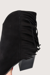 Black suede boots
