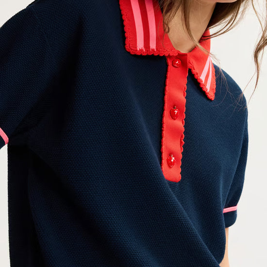 close up of colourful polo