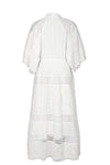 White lace dress on a white background