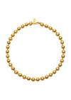 textured gold ball choker with lobster clasp