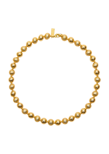 textured gold ball choker with lobster clasp