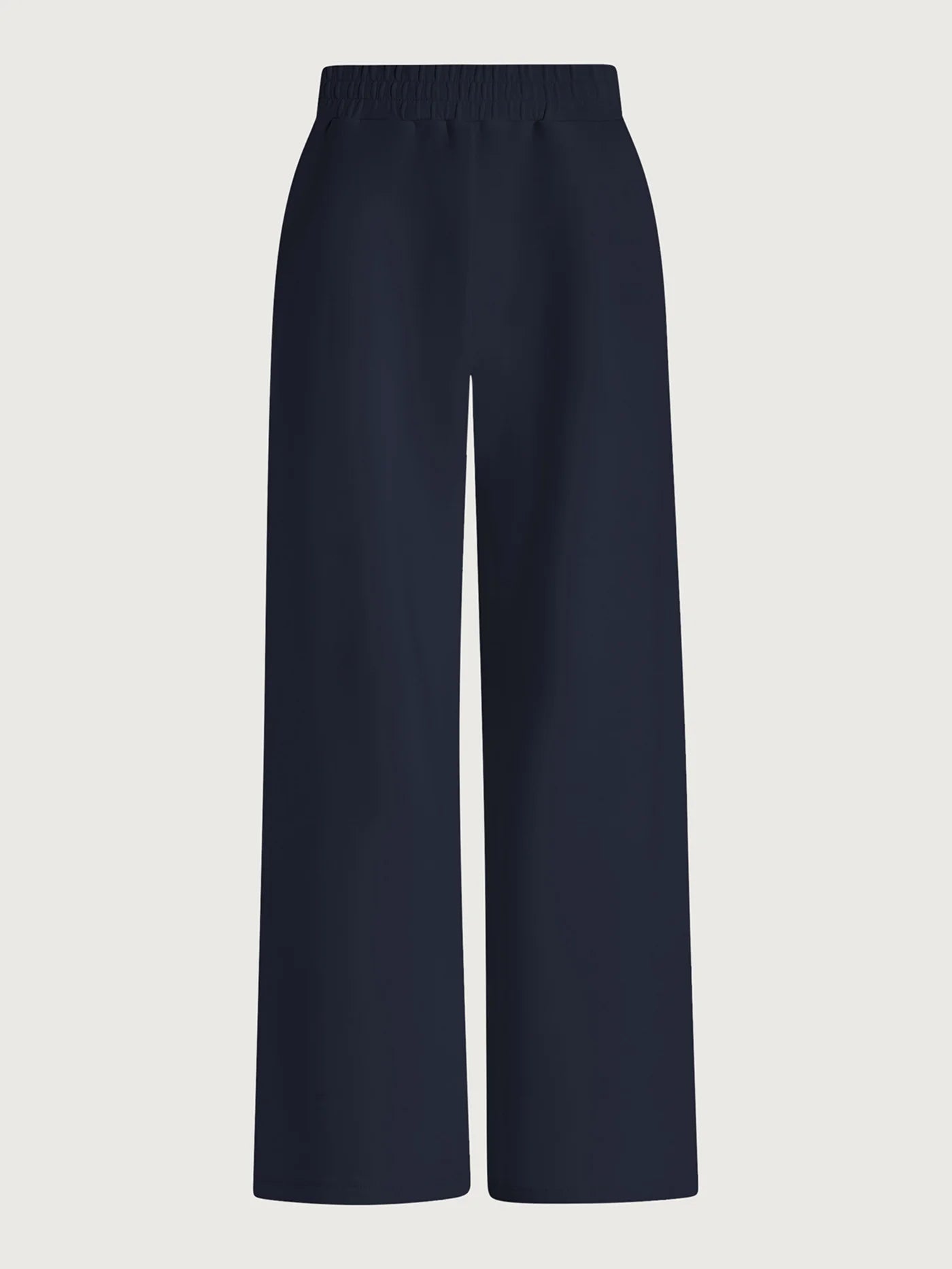 extra wide leg navy elasticated waistband trousers from varley