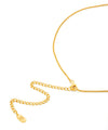 Gold chain necklace on a white background