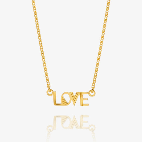 love retro inspired gold necklace from rachel jackson
