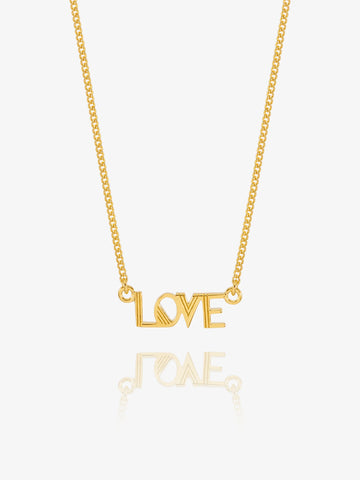 love retro inspired gold necklace from rachel jackson