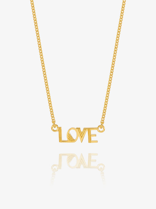 love retro inspired gold necklace from rachel jackson