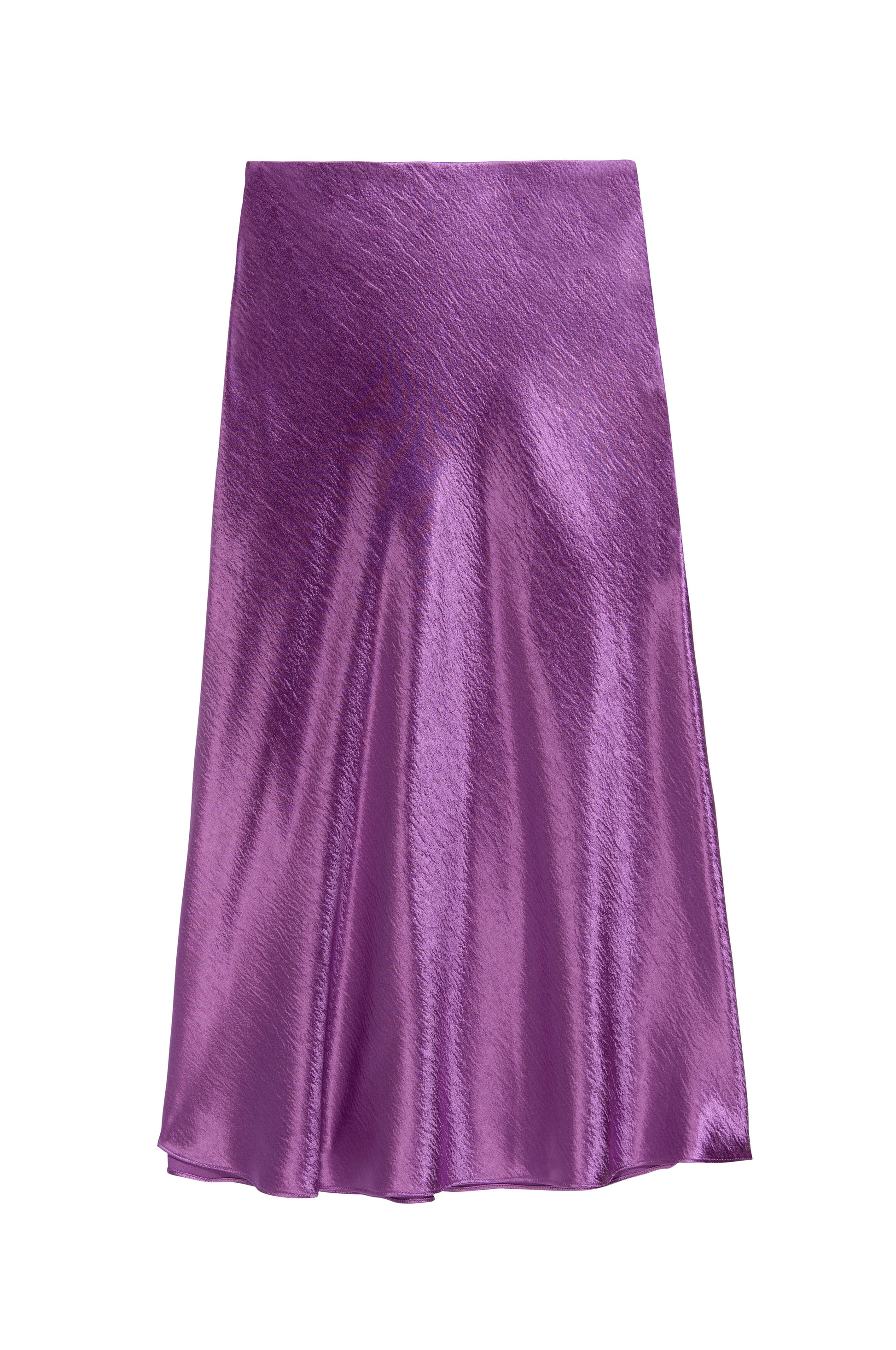 Satin slip skirt with elasticated waistband