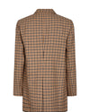 Brown houndstooth single breasted blazer