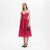 Deep pink lace dress with spaghetti straps