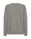 Rear view of grey v neck cashmere jumper