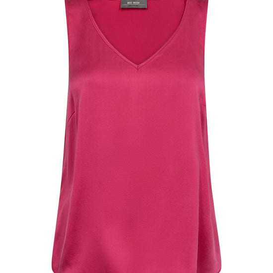 pink silk v-neck cami with wide straps 