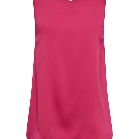 pink silk v-neck cami with wide straps