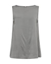 MMAstrid Silk V-Neck Top Sharkskin