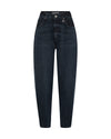 Barrel leg high waisted 00% cotton jeans