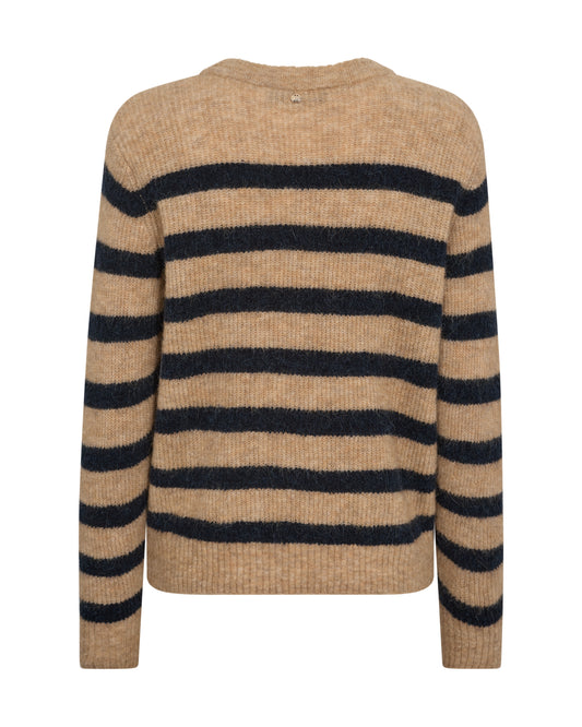 Stripe crew neck knit