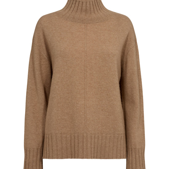 Funnel neck cashmere jumper