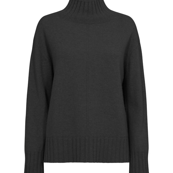 Black high neck cashmere jumper