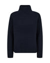 navy ribbed high neck jumper 