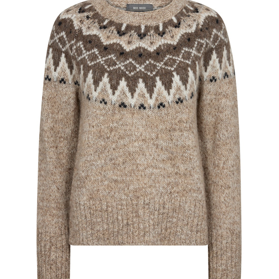 Aplaca blend knit in oat brown