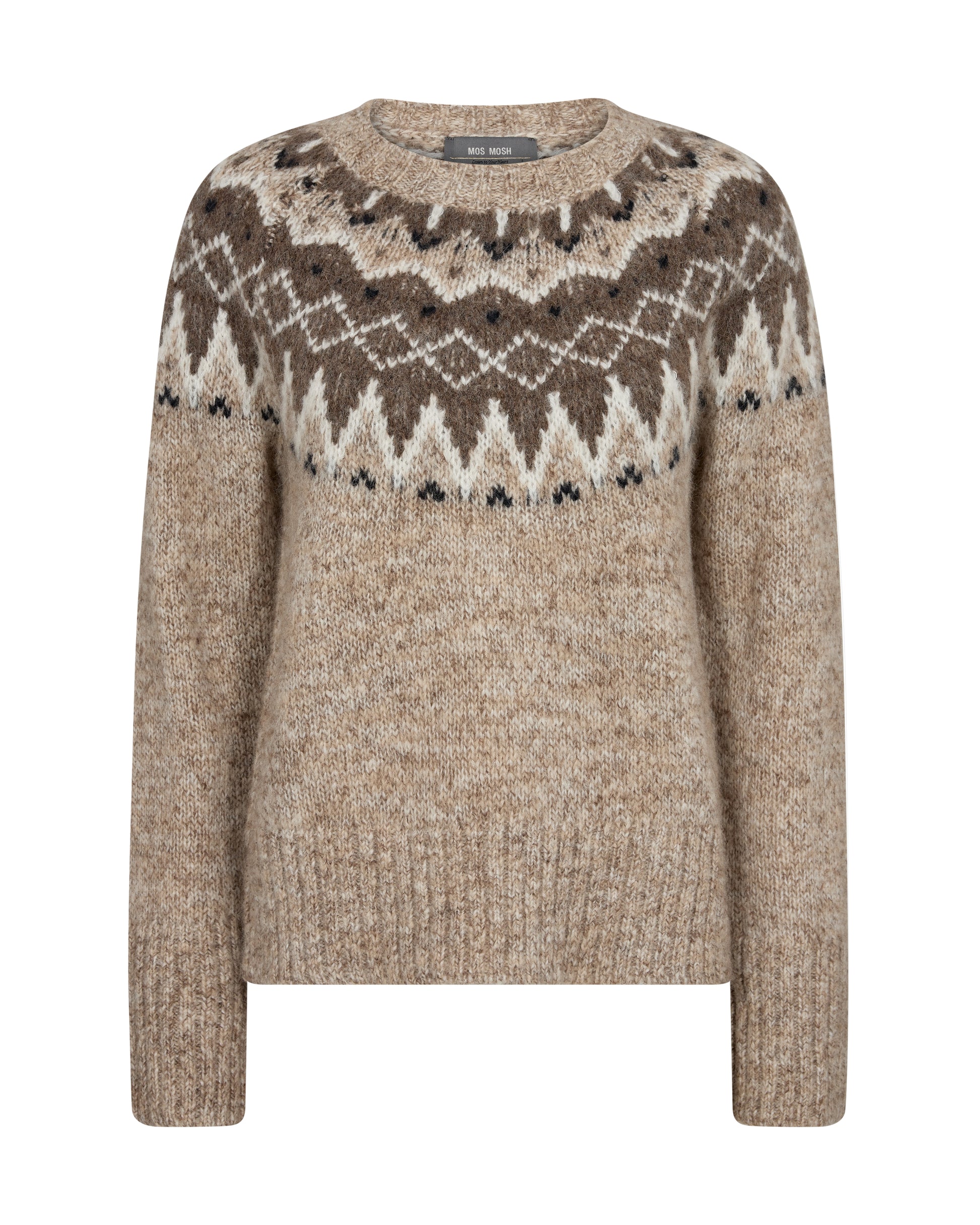 Aplaca blend knit in oat brown