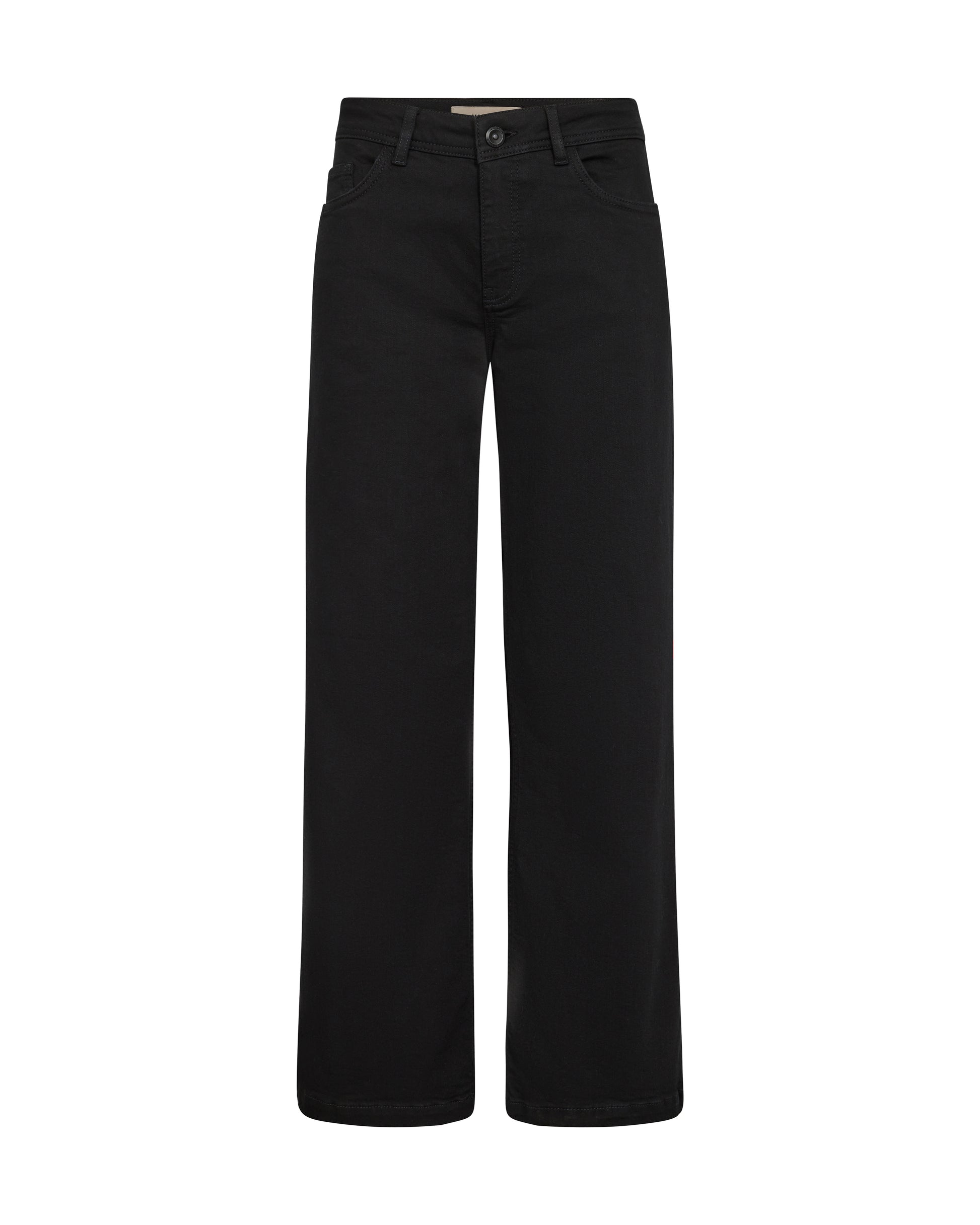 straight leg high waisted black jeans 