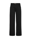 straight wide leg high rise black jeans 