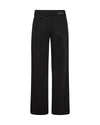 straight wide leg high rise black jeans rear view 