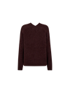 deep bordeaux v neck jumper from mos mosh rear view