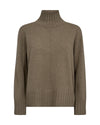 Light brown cashmere jumper with turtle neck