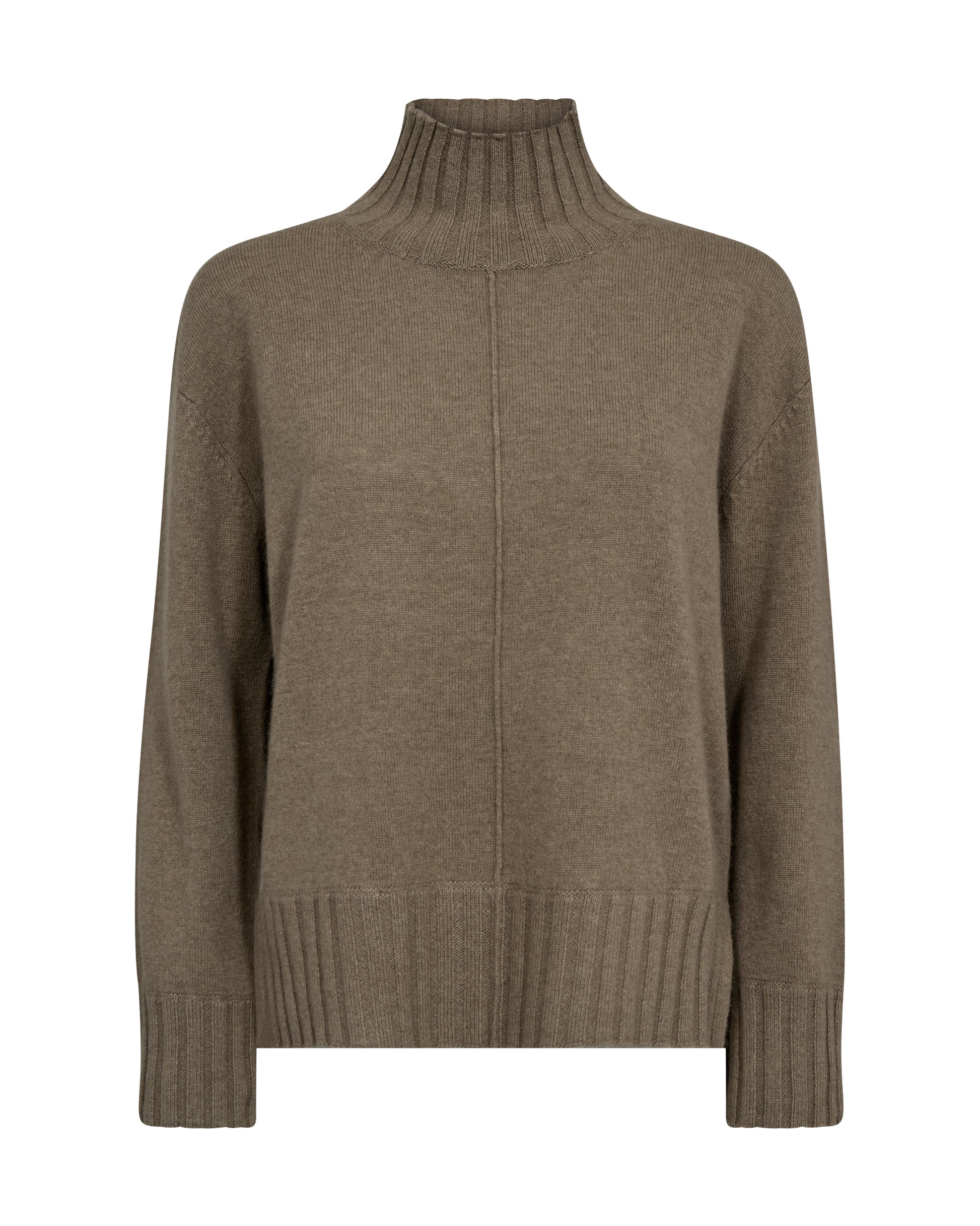 Light brown cashmere jumper with turtle neck