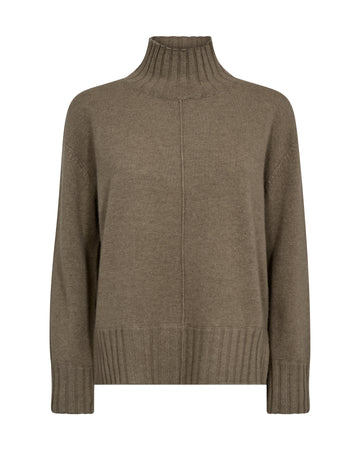 Light brown cashmere jumper with turtle neck