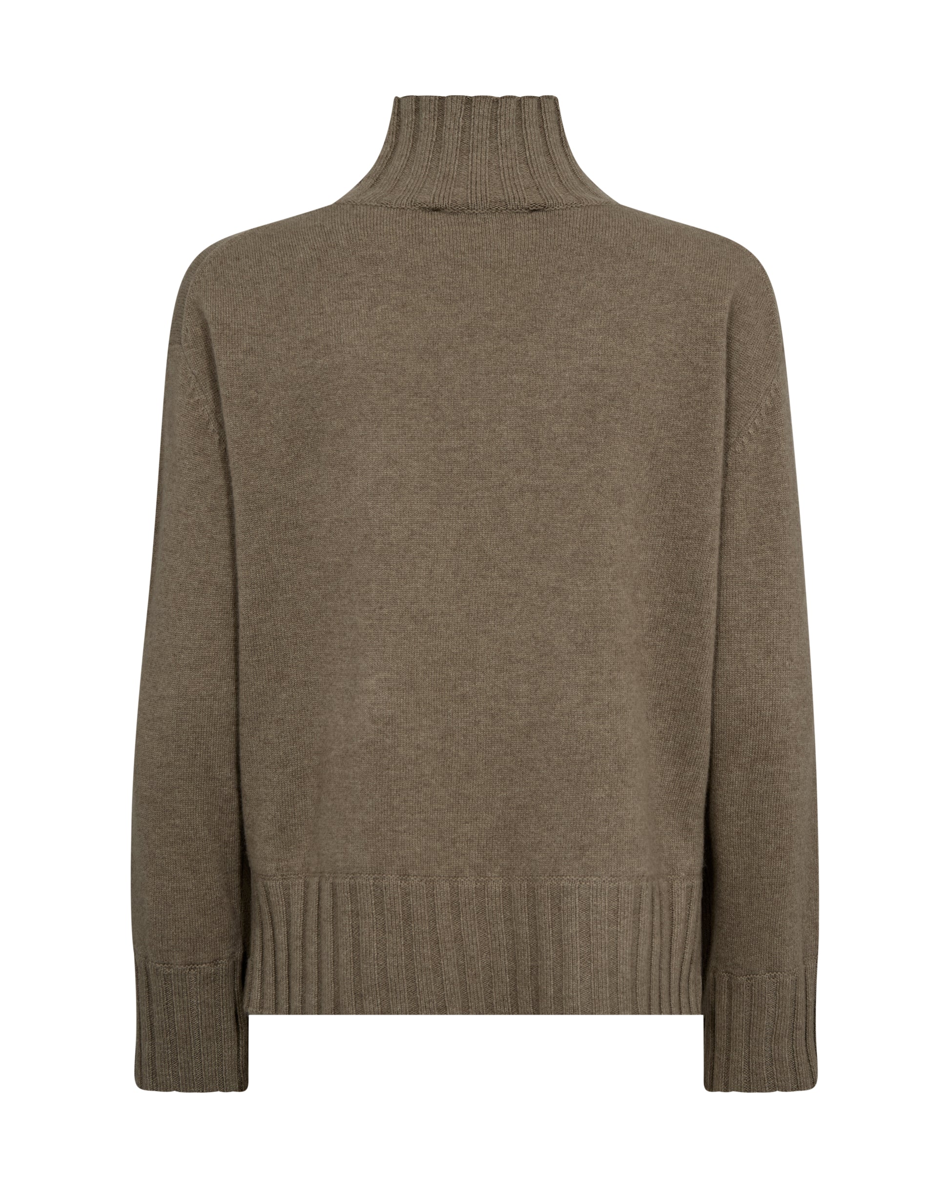 Brown cashmere sweater on a white background