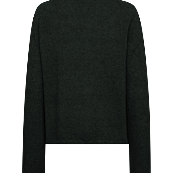Dark green sweater on a white background